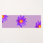 Tapis De Yoga Lotus Flowers sur Violet (Devant (Horizontal))