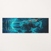 Tapis De Yoga Loup de feu bleu (Devant (Horizontal))