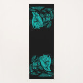 Tapis De Yoga Loup et corbeau dans la nuit (Devant)