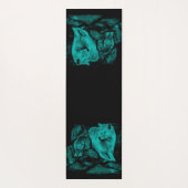 Tapis De Yoga Loup et corbeau dans la nuit (Dos)