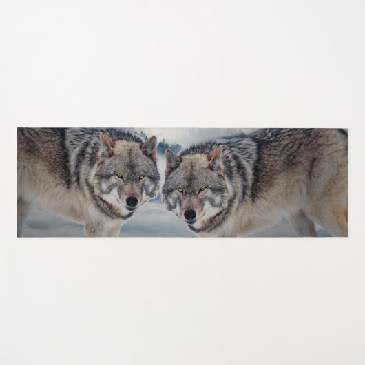 Tapis De Yoga Loups (Devant (Horizontal))