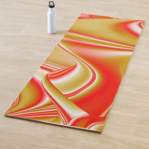 Tapis De Yoga Love and Gold Abstrait 3D Rainbowart