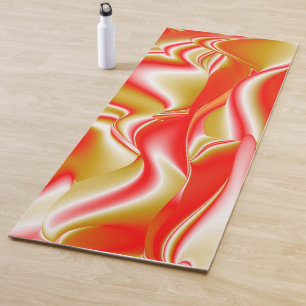 Tapis De Yoga Love and Gold Abstrait 3D Rainbowart
