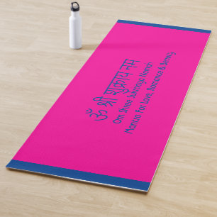 Tapis De Yoga Love Mantra Sanskrit Pink Yoga Matt