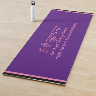 Tapis De Yoga Love Mantra Sanskrit Rose Yoga Matt Yoga Mat