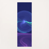 Tapis De Yoga Lumineuse Bleu Violet Rêve Abstrait Fractal Art (Devant)