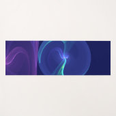 Tapis De Yoga Lumineuse Bleu Violet Rêve Abstrait Fractal Art (Devant (Horizontal))