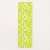 Tapis De Yoga Lumineuse Lime Vert/Blanc Inky Lignes arrondies Mo (Devant)