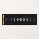 Tapis De Yoga Lunar Moon Phases Studio Black Gold Instructeur (Devant (Horizontal))