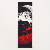 Tapis De Yoga Lune Crimson Loup blanc rouge (Devant)