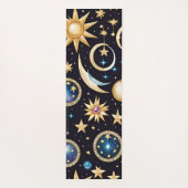 Tapis De Yoga Lune Et Étoiles Céleste (Dos)