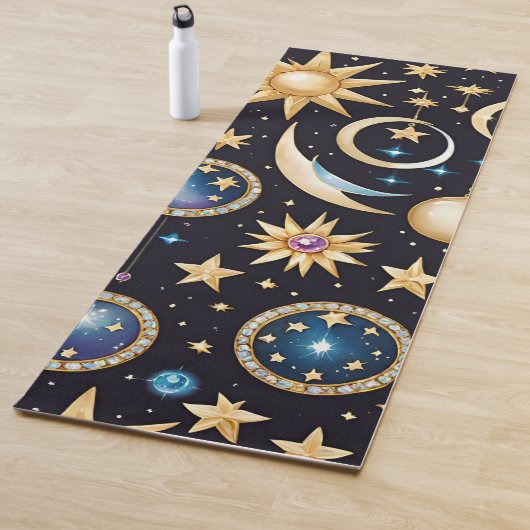 Tapis De Yoga Lune Et Étoiles Céleste (En situation)