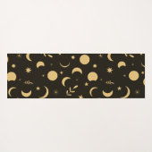 Tapis De Yoga Lune phases Boho doré monogrammées (Dos (Horizontal))