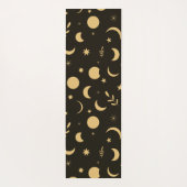 Tapis De Yoga Lune phases Boho doré monogrammées (Dos)