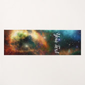 Tapis De Yoga L'univers votre texte (Devant (Horizontal))