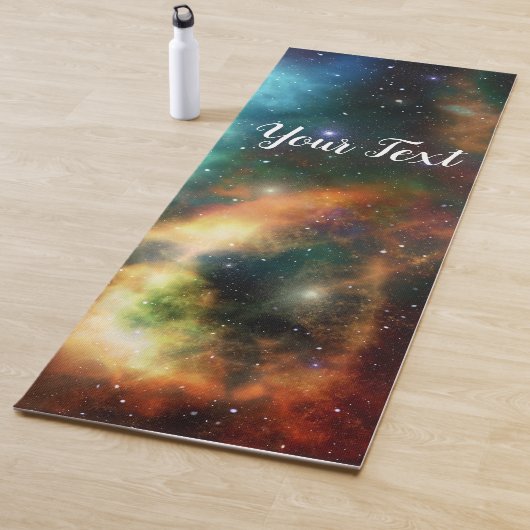 Tapis De Yoga L'univers votre texte (En situation)