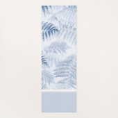 Tapis De Yoga Lush Serene Blue Ferns Monogram Initiales (Dos)