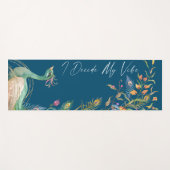 Tapis De Yoga Luxe Élégant Je Décide Mon Vibe Peacock Bleu (Devant (Horizontal))