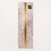 Tapis De Yoga Luxe Elégant Marbre Noir Or Moderne (Devant)