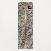 Tapis De Yoga Luxe Elégant Marbre Noir Or Moderne (Devant)