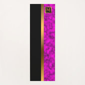 Tapis De Yoga Luxe Elégant Marbre Noir Or Moderne (Devant)