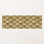 Tapis De Yoga Luxe Glam Warm Gold Faux Velvet (Devant (Horizontal))