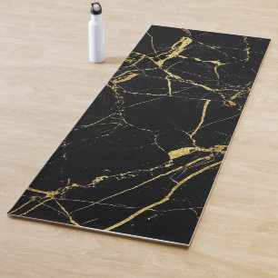 Tapis De Yoga Luxueux Yoga Mat noir et or