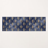 Tapis De Yoga Luxury Gold Bee Marine Nuit Célébration céleste (Devant (Horizontal))