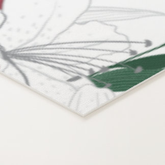 Tapis De Yoga Lys de Noël rouges et blancs