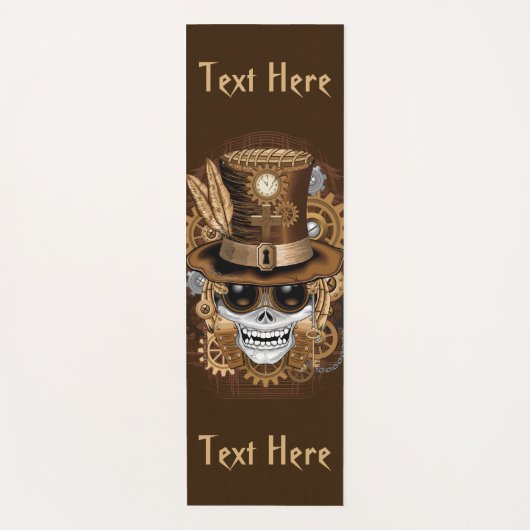 Tapis De Yoga Machine rétro Voodoo à vapeur crâne (Devant)