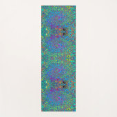Tapis De Yoga Magenta, Bleu et Mousse verte Retro Swirl (Devant)