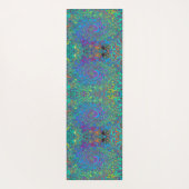 Tapis De Yoga Magenta, Bleu et Mousse verte Retro Swirl (Dos)