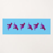 Tapis De Yoga Magenta Panthers Pop Art (Devant (Horizontal))