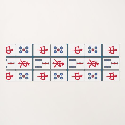 Tapis De Yoga Mahjong Jeu Titres Design (Dos (Horizontal))