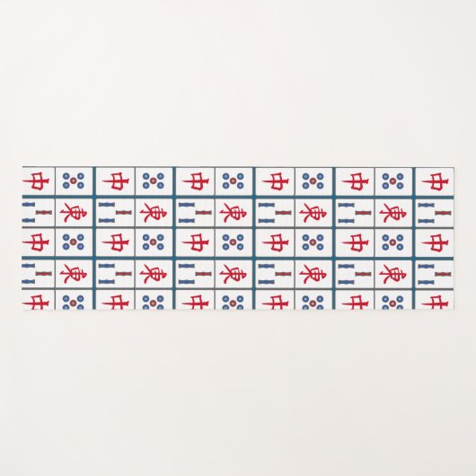 Tapis De Yoga Mahjong Jeu Titres Design (Devant (Horizontal))