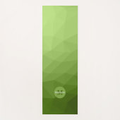 Tapis De Yoga Maillon géométrique vert ombre dégradé Monogramme (Devant)
