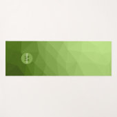 Tapis De Yoga Maillon géométrique vert ombre dégradé Monogramme (Devant (Horizontal))