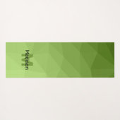 Tapis De Yoga Maillon géométrique vert vert ombre Monogramme (Dos (Horizontal))