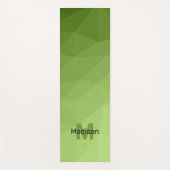 Tapis De Yoga Maillon géométrique vert vert ombre Monogramme (Devant)