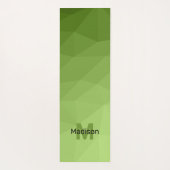 Tapis De Yoga Maillon géométrique vert vert ombre Monogramme (Dos)