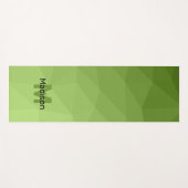 Tapis De Yoga Maillon géométrique vert vert ombre Monogramme (Devant (Horizontal))