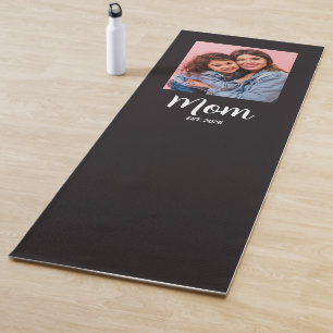 Tapis De Yoga Maman a établi un script photo noir