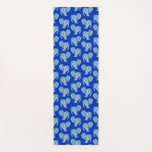 Tapis De Yoga Manates de tatouage Tribal Bleu Océan
