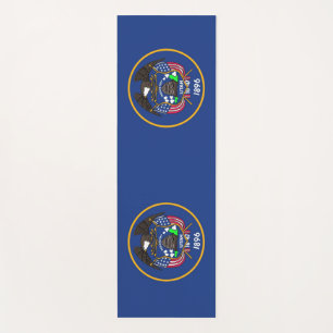 Tapis De Yoga Manats de Yoga patriotique avec drapeau de l'Utah