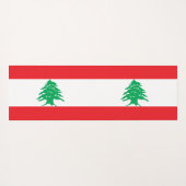 Tapis De Yoga Manats patriotiques de yoga avec drapeau du Liban (Dos (Horizontal))