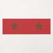 Tapis De Yoga Manats patriotiques de yoga avec drapeau du Maroc (Dos (Horizontal))