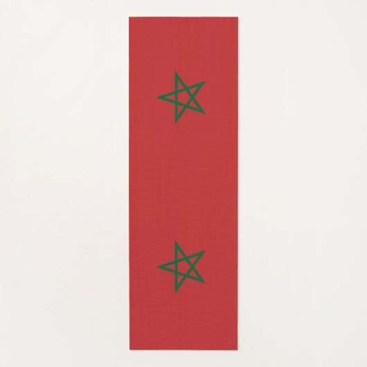 Tapis De Yoga Manats patriotiques de yoga avec drapeau du Maroc (Devant)