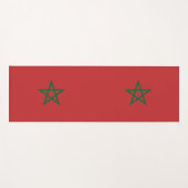 Tapis De Yoga Manats patriotiques de yoga avec drapeau du Maroc (Devant (Horizontal))