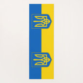 Tapis De Yoga Manats patriotiques de yoga avec drapeau d'Ukraine (Dos)