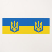 Tapis De Yoga Manats patriotiques de yoga avec drapeau d'Ukraine (Devant (Horizontal))
